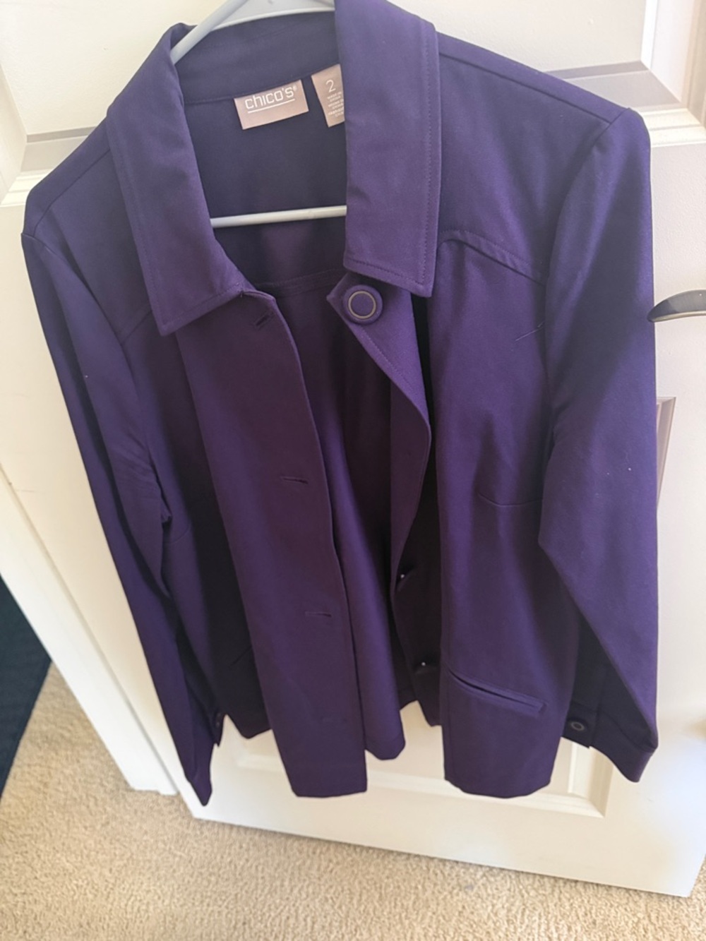 Chico's Deep Purple Women's Blazer Jacket